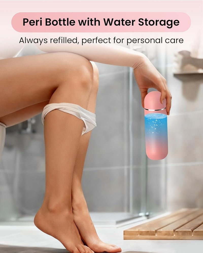 Redsack Peri Bottle for Postpartum/Perineal Care,Manual Handheld Portable Bidet for Feminine Hygiene & Travel, 380ml Leakproof,BPA-Free Sprayer for Men/Women/Baby (Pink, General) - Image 2